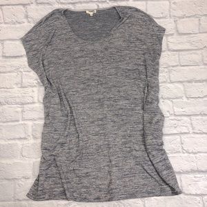 Wilfred Free oversized scoop neck tunic top Size Small Heather gray pockets